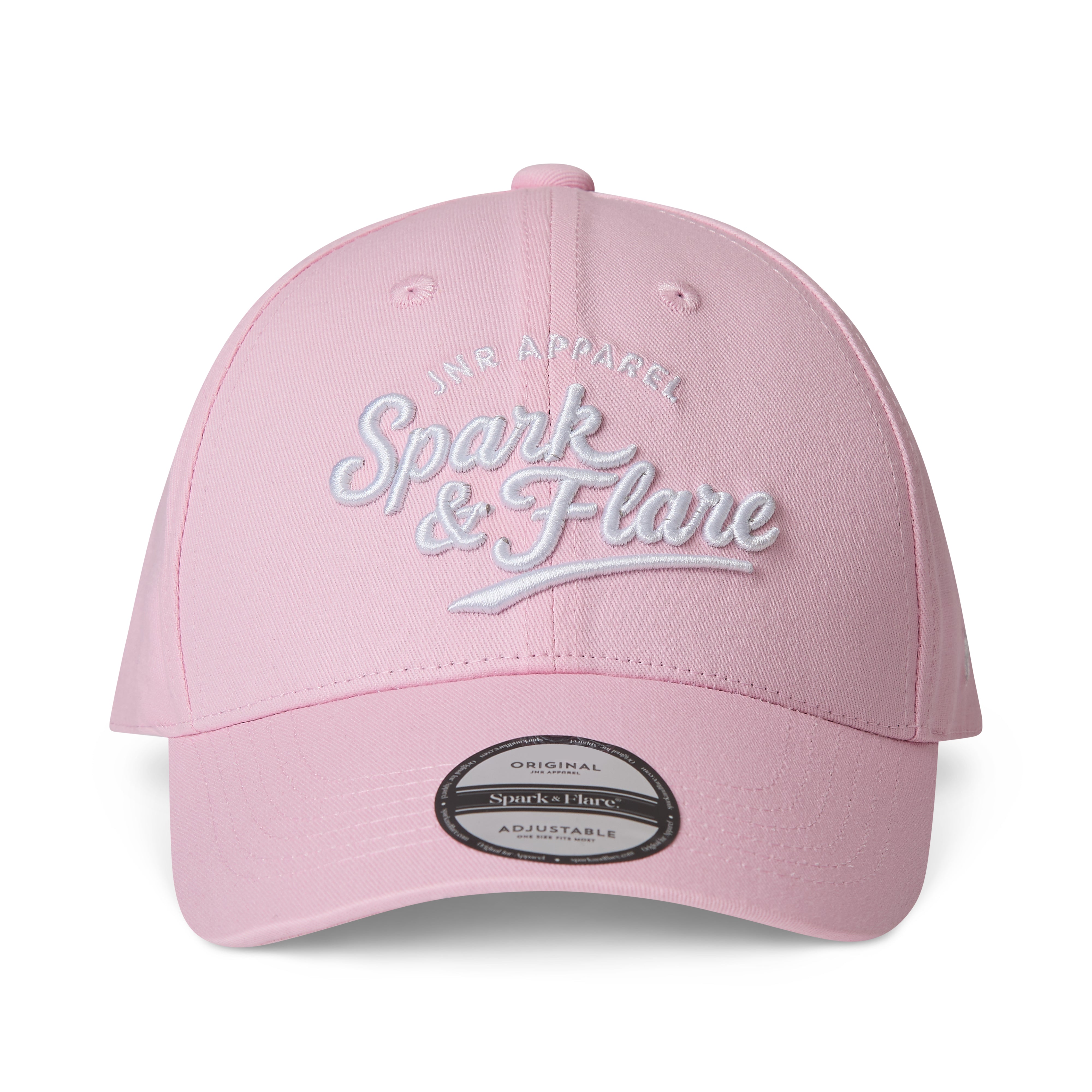 Pink Spark & Flare baseball cap with white embroidery