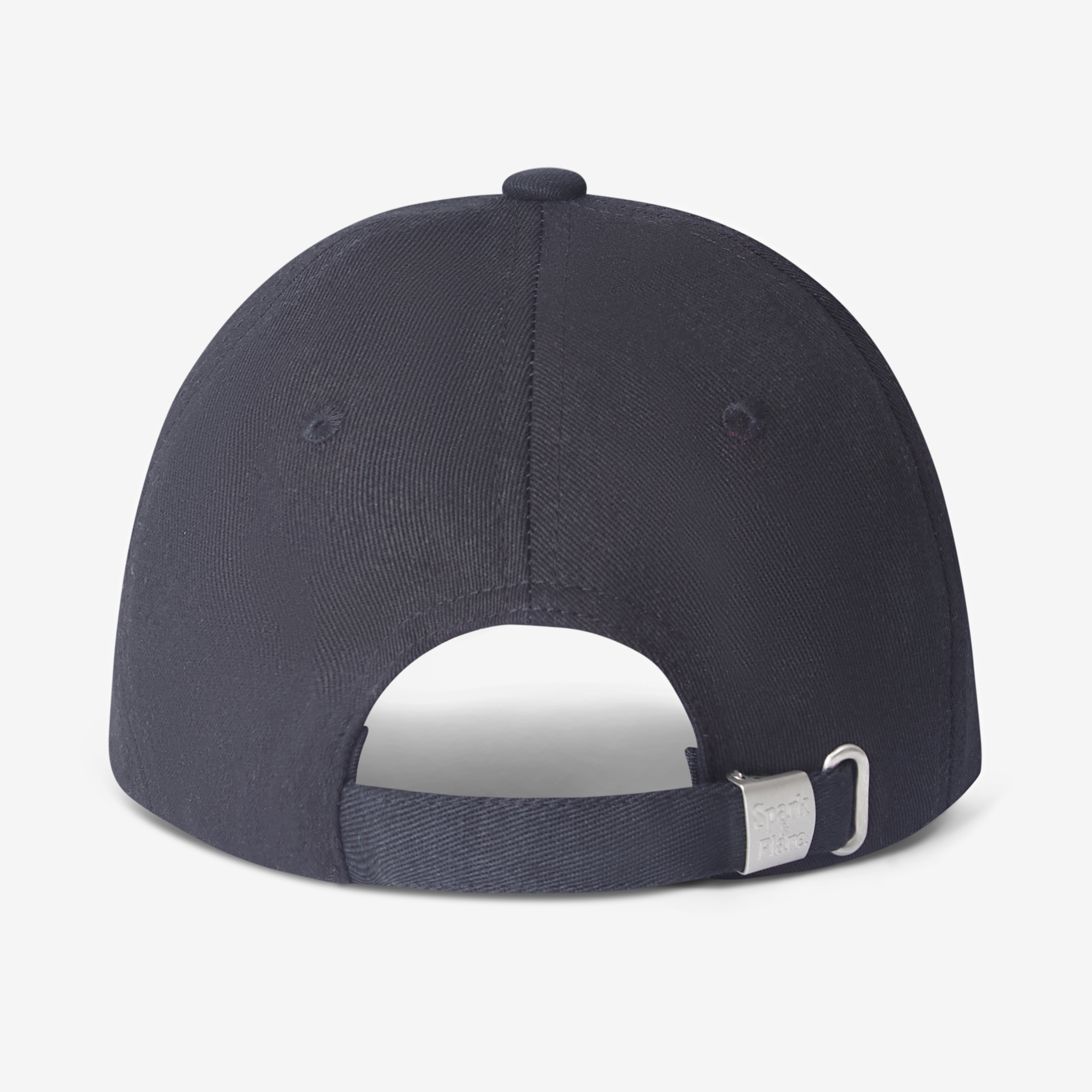 Spark & Flare black cap with branded clasp