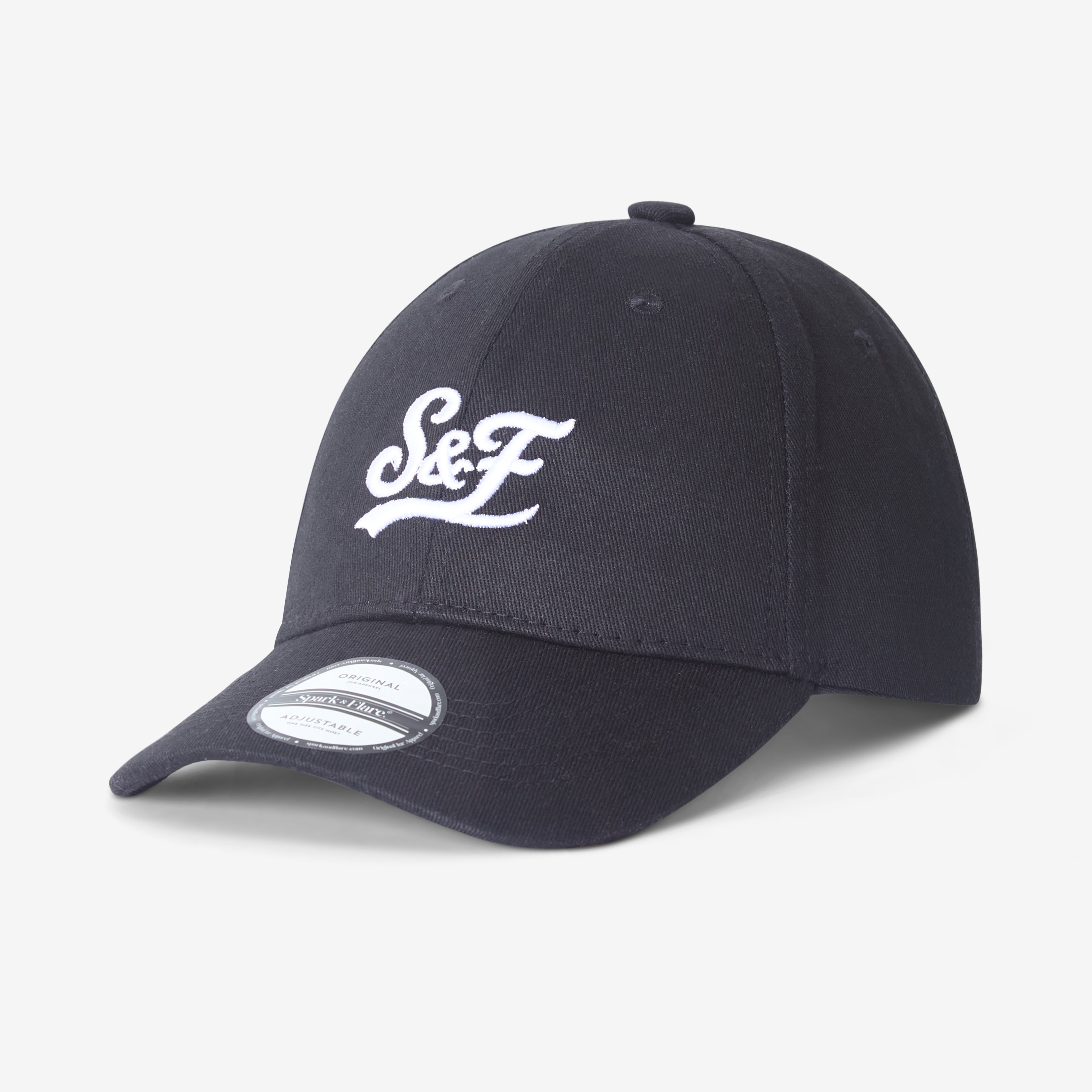 Spark & Flare black cap with S&F logo on the front