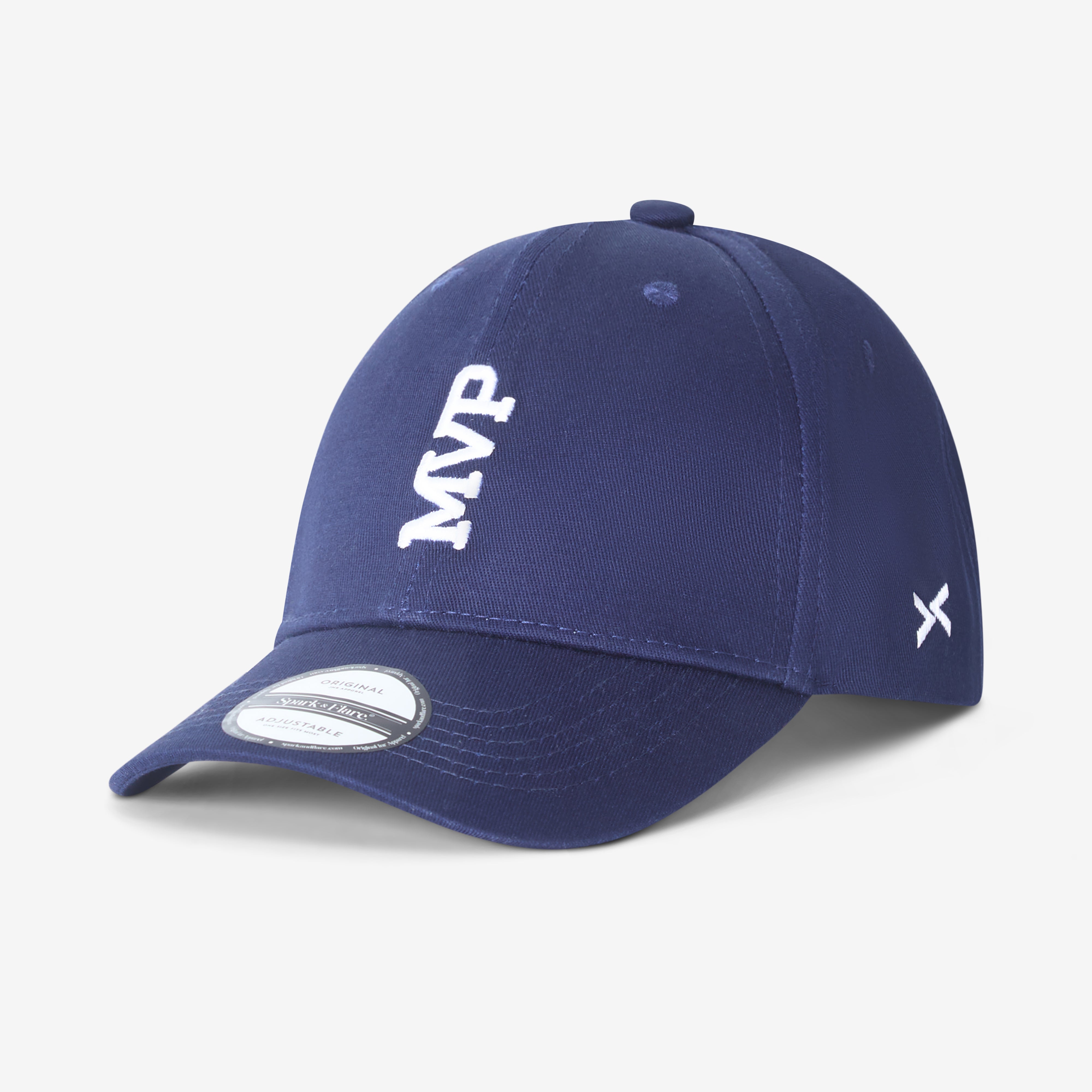 Spark & Flare navy cap with S&F logo on the front