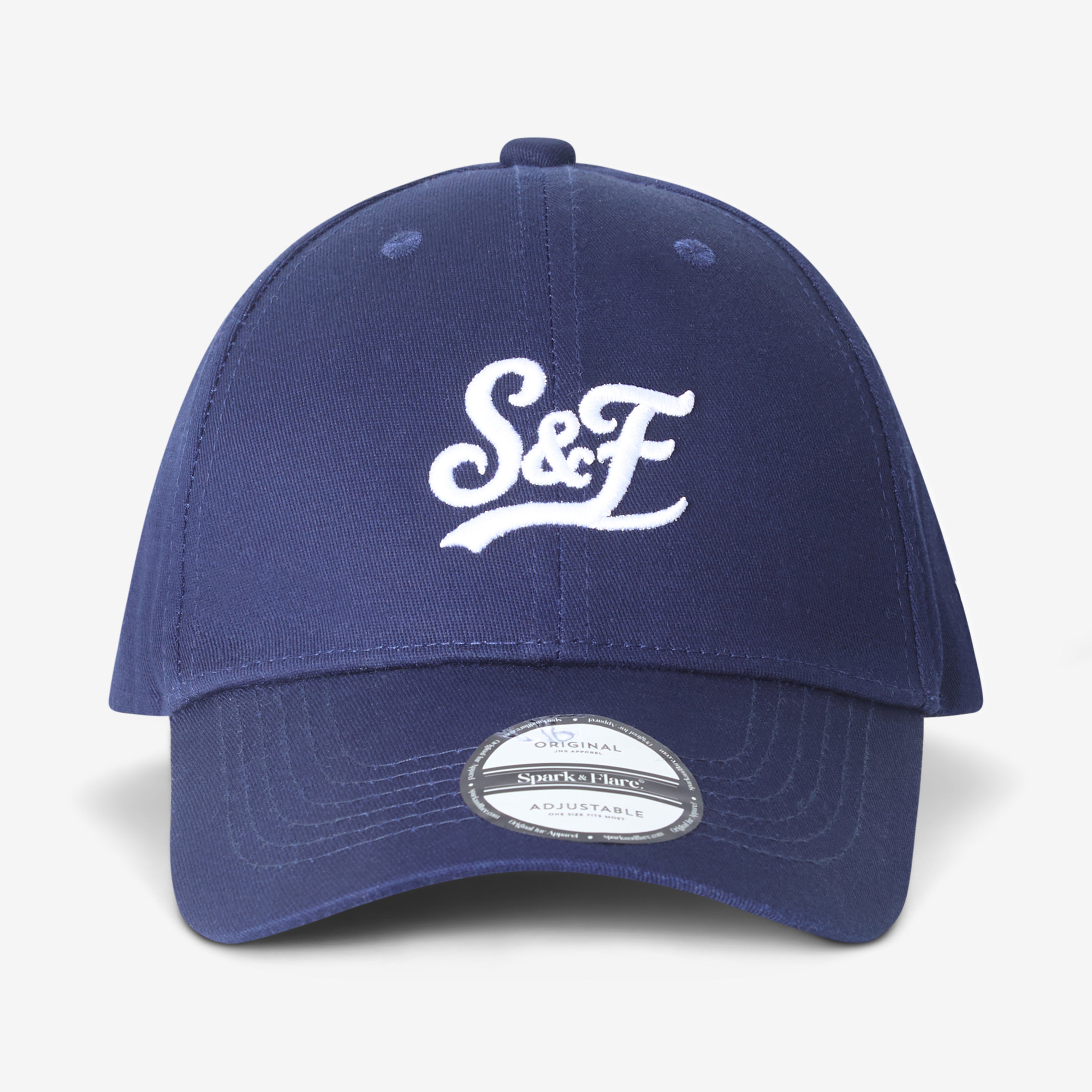 Navy blue cap with 'S&F' logo